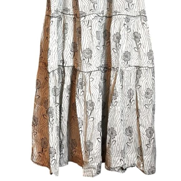 Tuckernuck Sleeveless Tiered Floral Maxi Dress Cream and Black Size XS 📦 - Picture 9 of 10